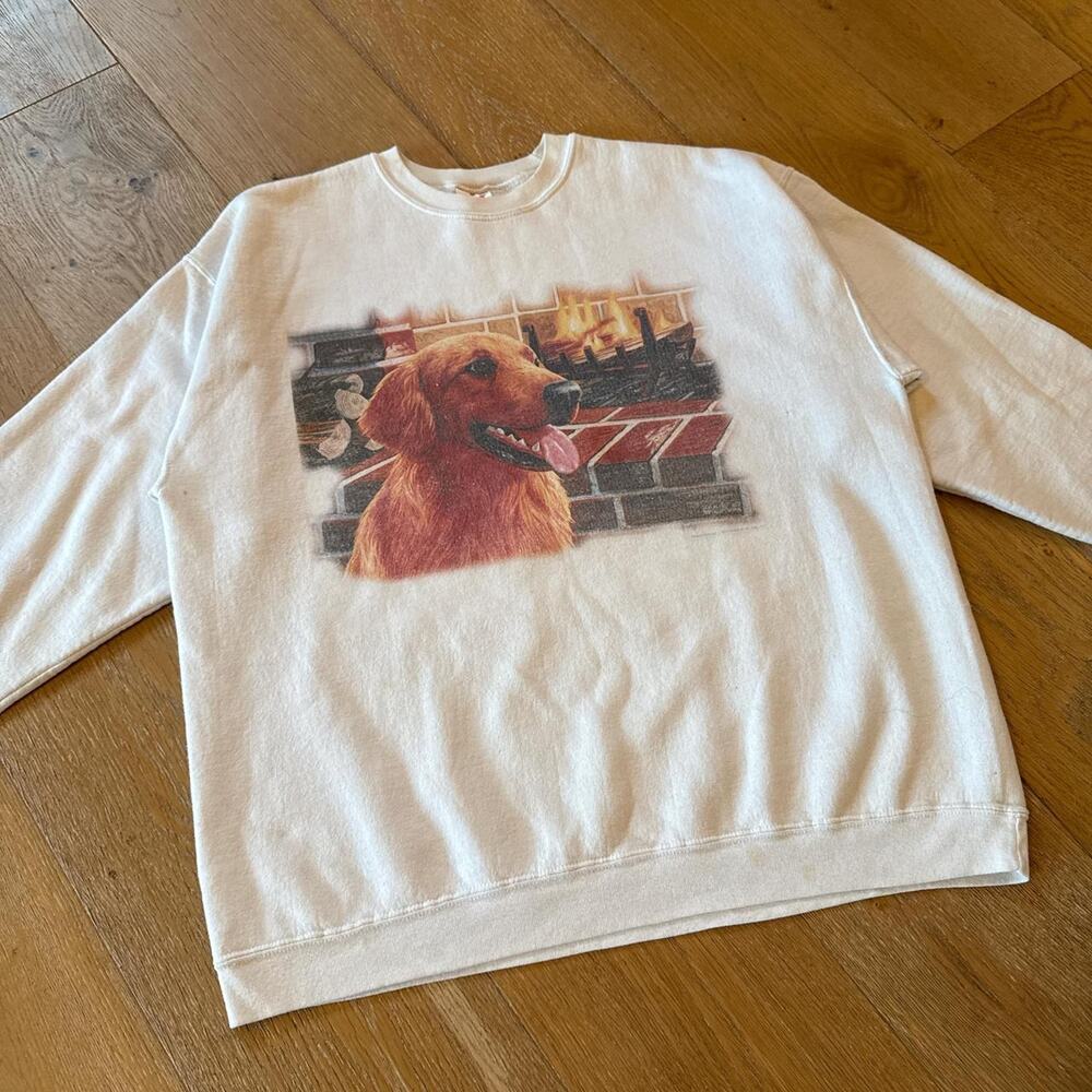 Vintage 2001 golden retriever crewneck